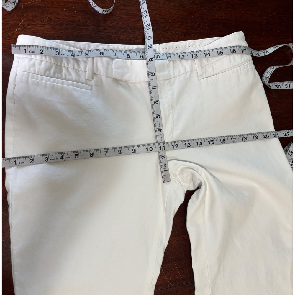 Gap Womens Modern Boot Cut Pants Size 12A Optic White Mid Rise Flare Trousers - Picture 4 of 6
